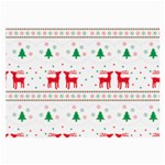 Christmas Illustration Texture Pattern Large Glasses Cloth (2 Sides) Front