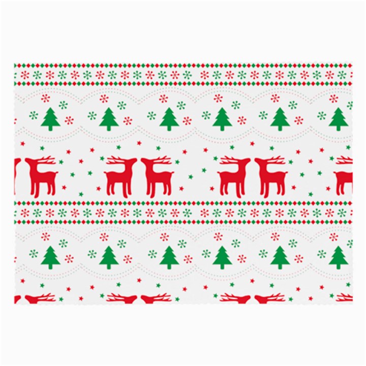 Christmas Illustration Texture Pattern Large Glasses Cloth (2 Sides)