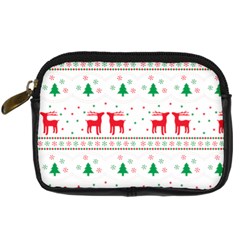 Christmas Illustration Texture Pattern Digital Camera Leather Case by danenraven