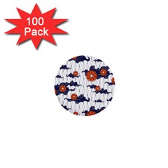 Blue And White Pottery Pattern 1  Mini Buttons (100 Pack)  by danenraven