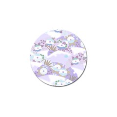 Purple Japanese Pattern Texture Violet Textile Golf Ball Marker (4 Pack) by danenraven