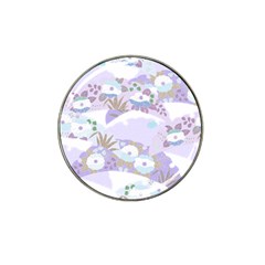 Purple Japanese Pattern Texture Violet Textile Hat Clip Ball Marker by danenraven