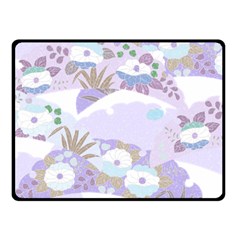 Purple Japanese Pattern Texture Violet Textile Fleece Blanket (small)