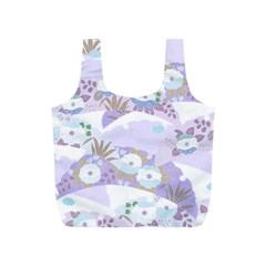 Purple Japanese Pattern Texture Violet Textile Full Print Recycle Bag (s) by danenraven