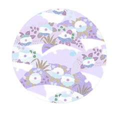 Purple Japanese Pattern Texture Violet Textile Mini Round Pill Box (pack Of 3) by danenraven