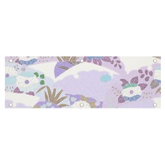 Purple Japanese Pattern Texture Violet Textile Banner And Sign 6  X 2  by danenraven