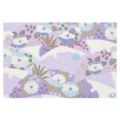 Purple Japanese Pattern Texture Violet Textile Banner And Sign 6  X 4  by danenraven