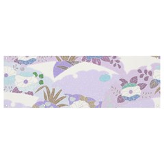 Purple Japanese Pattern Texture Violet Textile Banner And Sign 12  X 4 