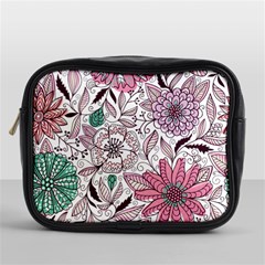 National Wind Flower Knitting Pattern Flower Symmetry Mini Toiletries Bag (one Side) by danenraven