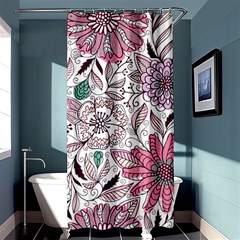 National Wind Flower Knitting Pattern Flower Symmetry Shower Curtain 36  X 72  (stall)  by danenraven