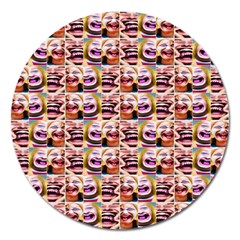 Funny Monsters Teens Collage Magnet 5  (round) by dflcprintsclothing