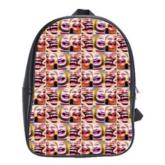 Funny Monsters Teens Collage School Bag (large)