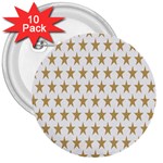 Stars-3 3  Buttons (10 pack)  Front