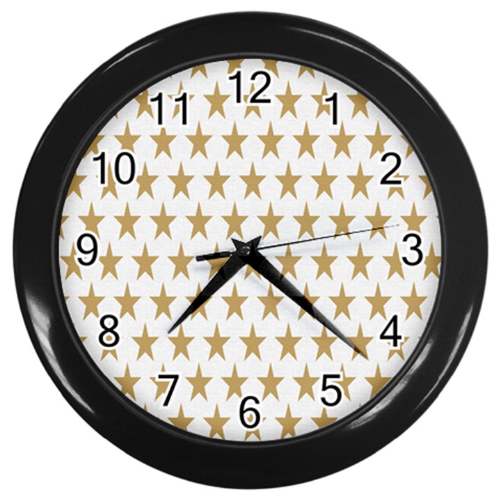 Stars-3 Wall Clock (Black)