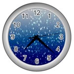 Stars-4 Wall Clock (Silver) Front