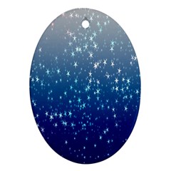 Stars-4 Oval Ornament (two Sides) by nateshop