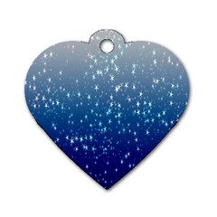 Stars-4 Dog Tag Heart (two Sides) by nateshop