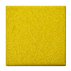 Bright Yellow Crunchy Sprinkles Tile Coaster by nateshop