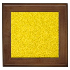 Bright Yellow Crunchy Sprinkles Framed Tile by nateshop