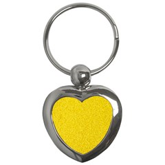 Bright Yellow Crunchy Sprinkles Key Chain (heart) by nateshop