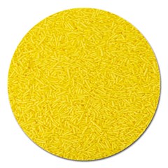 Bright Yellow Crunchy Sprinkles Magnet 5  (round) by nateshop