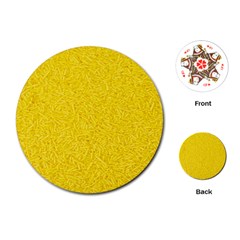 Bright Yellow Crunchy Sprinkles Playing Cards Single Design (round) by nateshop