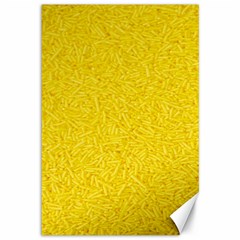 Bright Yellow Crunchy Sprinkles Canvas 12  X 18  by nateshop