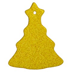 Bright Yellow Crunchy Sprinkles Christmas Tree Ornament (two Sides) by nateshop