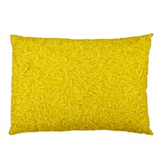 Bright Yellow Crunchy Sprinkles Pillow Case (two Sides) by nateshop