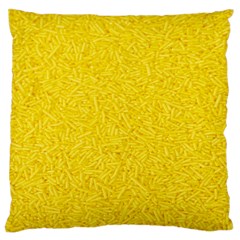 Bright Yellow Crunchy Sprinkles Large Cushion Case (one Side) by nateshop