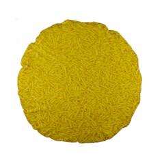 Bright Yellow Crunchy Sprinkles Standard 15  Premium Round Cushions by nateshop