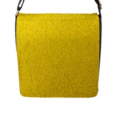 Bright Yellow Crunchy Sprinkles Flap Closure Messenger Bag (l) by nateshop