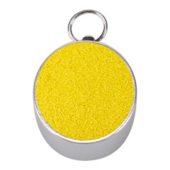 Bright Yellow Crunchy Sprinkles Mini Silver Compasses by nateshop