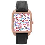 Ice Cream - Stowbery Rose Gold Leather Watch  Front