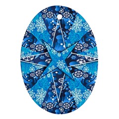 Christmas-background-pattern Ornament (oval)