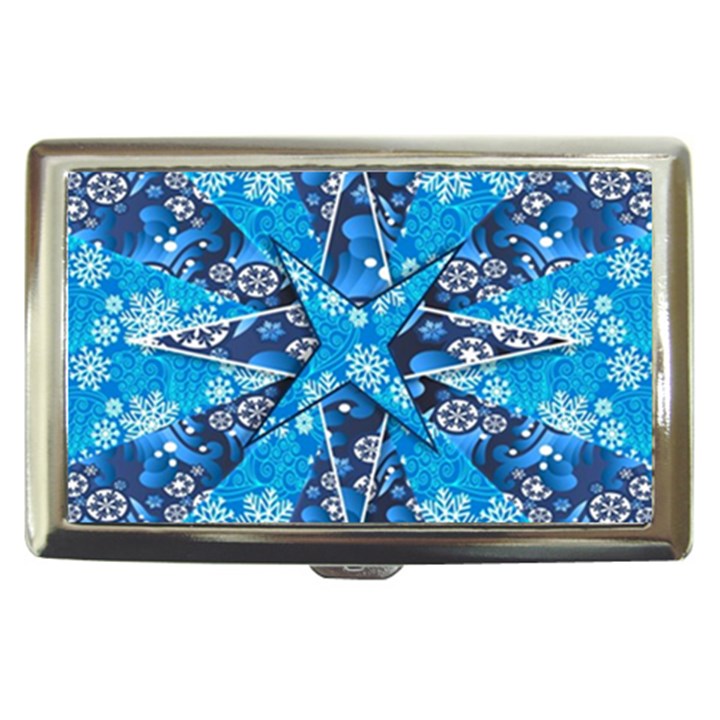 Christmas-background-pattern Cigarette Money Case