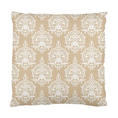 Clean Brown And White Ornament Damask Vintage Standard Cushion Case (one Side) by ConteMonfrey