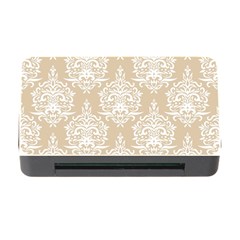 Clean Brown And White Ornament Damask Vintage Memory Card Reader With Cf by ConteMonfrey