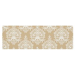 Clean Brown And White Ornament Damask Vintage Banner And Sign 6  X 2  by ConteMonfrey