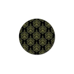 Black And Green Ornament Damask Vintage Golf Ball Marker