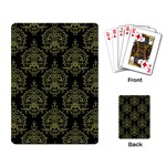 Black And Green Ornament Damask Vintage Playing Cards Single Design (Rectangle) Back