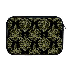 Black And Green Ornament Damask Vintage Apple MacBook Pro 17  Zipper Case