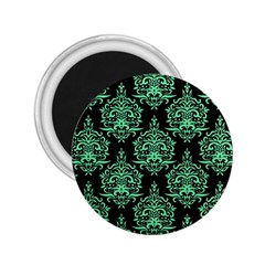 Black And Neon Ornament Damask Vintage 2 25  Magnets by ConteMonfrey