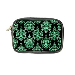 Black And Neon Ornament Damask Vintage Coin Purse by ConteMonfrey