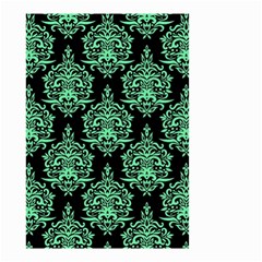 Black And Neon Ornament Damask Vintage Small Garden Flag (two Sides) by ConteMonfrey