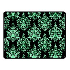 Black And Neon Ornament Damask Vintage Double Sided Fleece Blanket (small)  by ConteMonfrey