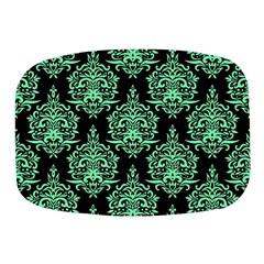 Black And Neon Ornament Damask Vintage Mini Square Pill Box by ConteMonfrey