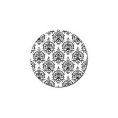 Black And White Ornament Damask Vintage Golf Ball Marker (4 Pack) by ConteMonfrey