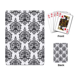 Black And White Ornament Damask Vintage Playing Cards Single Design (rectangle) by ConteMonfrey