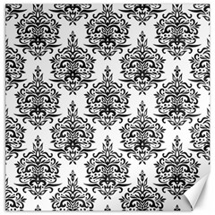 Black And White Ornament Damask Vintage Canvas 20  X 20  by ConteMonfrey